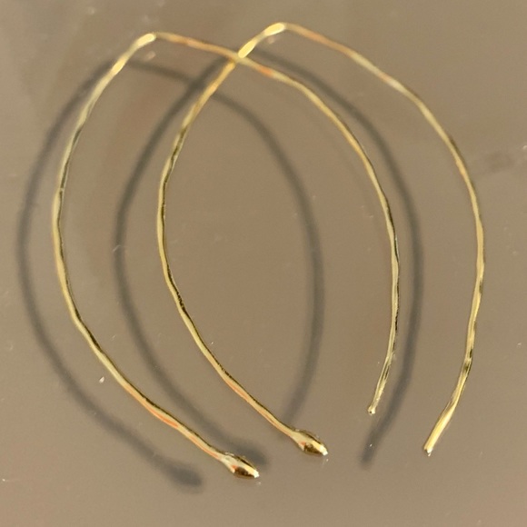 ADORNIA Gold Sterling Silver Pull Thru Earnings - Picture 5 of 8